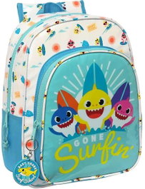 Safta Sac à dos enfant convertible en sac de poussette Baby Shark Surfing, dimensions 26 x 34 x 11 cm, âge recommandé 3 ans et plus
