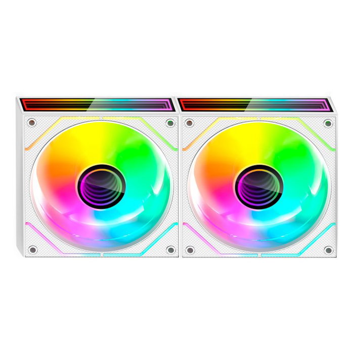 Mars Gaming Kit 2x Ventilateur Interne MF3DPROX2 ARGB 120mm Blanc PWM 360°