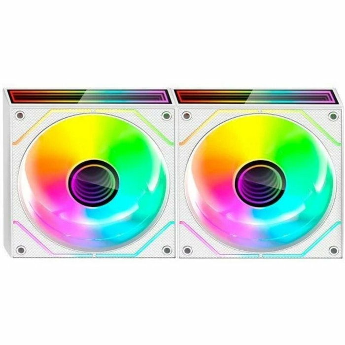 Mars Gaming MF-3DPROX2 Pack de 2 Ventilateurs ARGB 120mm Blanc Mars Gaming MF-3DPROX2 Pack de 2 Ventilateurs ARGB 120mm Blanc
