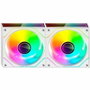 Mars Gaming MF-3DPROX2 Pack de 2 Ventilateurs ARGB 120mm Blanc