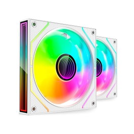 Mars Gaming MF-3DPROX2 Pack de 2 Ventilateurs ARGB 120mm Blanc
