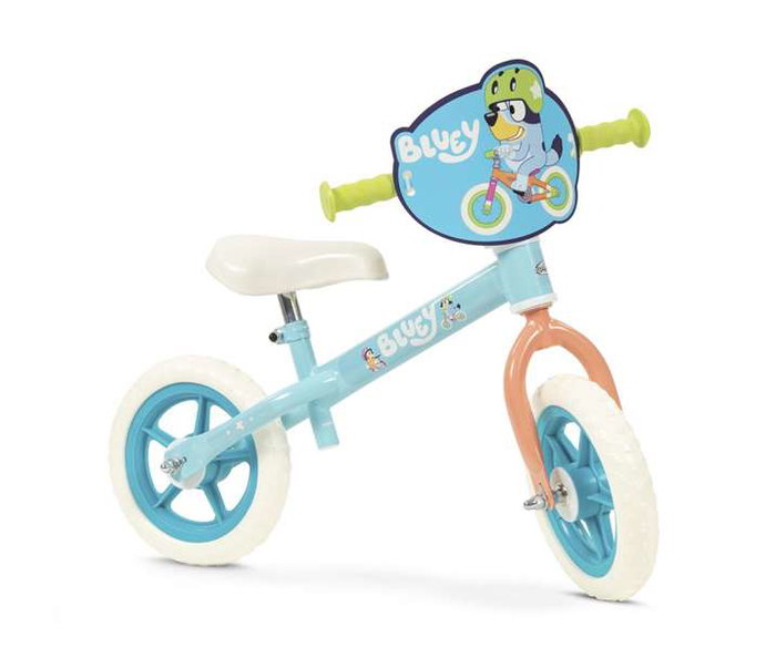 Toimsa Bluey - Bicyclette sans pédales pour enfant - 10 pouces - À partir de 2 ans - Bleu