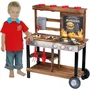 KLEIN 2368 - Cuisine d'été en bois Beach Picnic avec 23 accessoires de jardinage et cuisine, jeu d'imitation pour enfant