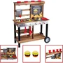 KLEIN 2368 - Cuisine d'été en bois Beach Picnic avec 23 accessoires de jardinage et cuisine, jeu d'imitation pour enfant