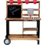 KLEIN 2368 - Cuisine d'été en bois Beach Picnic avec 23 accessoires de jardinage et cuisine, jeu d'imitation pour enfant