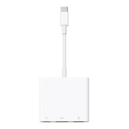 Apple Adaptateur USB-C vers HDMI 4K avec ports USB-A et USB-C Power Delivery pour smartphone, tablette et PC
