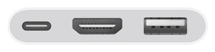 Apple USB-C Digital AV Multiport Adapter - Adaptateur USB-C vers HDMI avec port USB standard et port USB-C de charge pour Mac, iPad et iPhone