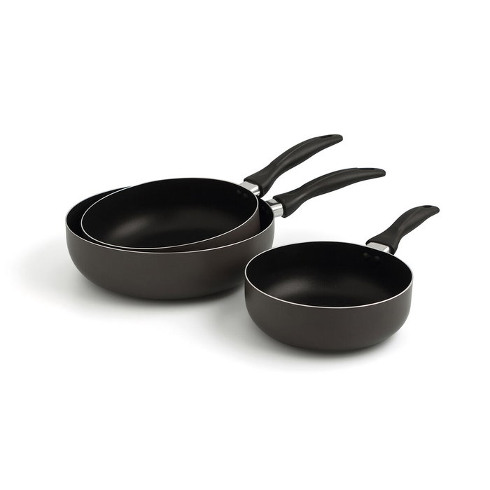 Quid Sauteuse Temis en Aluminium Estampé 28x8,1 cm (6 Unités) - Poêles Antiadhésives pour Tous Feux, Lavables au Lave-Vaisselle, Résistantes aux Chocs Thermiques