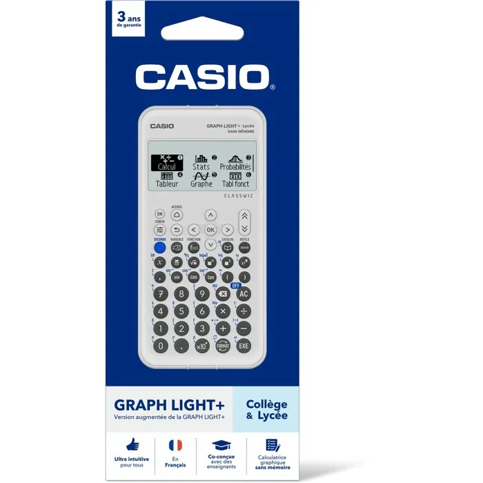 Casio Graph Light+ Gris - Calculatrice graphique