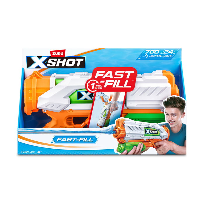 Zuru X-Shot Fast-Fill Pistolet à eau, Portée 9 m, Réservoir 700 ml Zuru X-Shot Fast-Fill Pistolet à eau, Portée 9 m, Réservoir 700 ml
