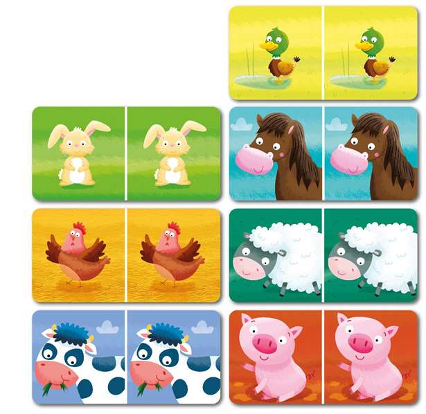 APLI KIDS Domino Casita La Granja 16493 - Jeu de Domino Ferme pour Enfants +3 Ans - Version Espagnole