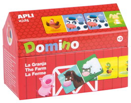 APLI KIDS Domino Casita La Granja 16493 - Jeu de Domino Ferme pour Enfants +3 Ans - Version Espagnole