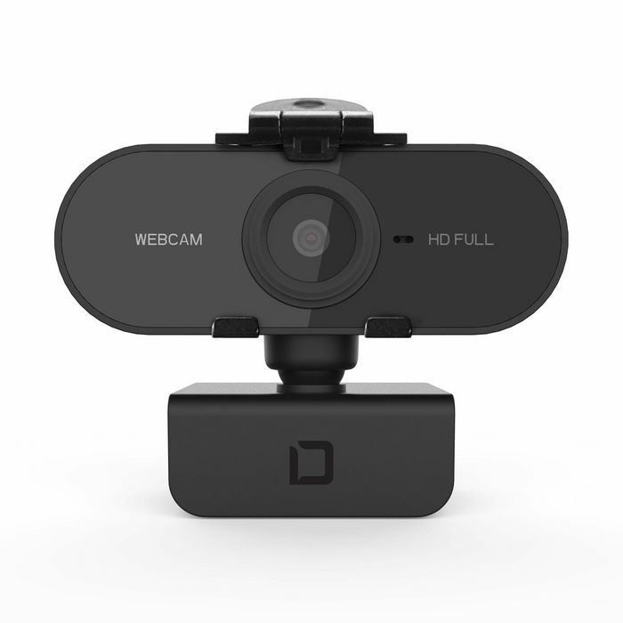 Dicota Webcam Full HD 1080p, USB 2.0, microphone numérique, angle 110°, noir, pour visioconférence Dicota Webcam Full HD 1080p, USB 2.0, microphone numérique, angle 110°, noir, pour visioconférence