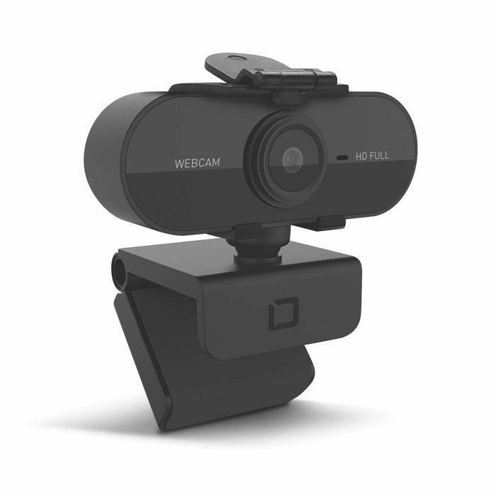 Dicota Webcam Full HD 1080p, USB 2.0, microphone numérique, angle 110°, noir, pour visioconférence Dicota Webcam Full HD 1080p, USB 2.0, microphone numérique, angle 110°, noir, pour visioconférence
