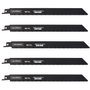 WOLFPACK LINEA PROFESIONAL Lot de 5 lames de scie sabre métal 228mm - 18T