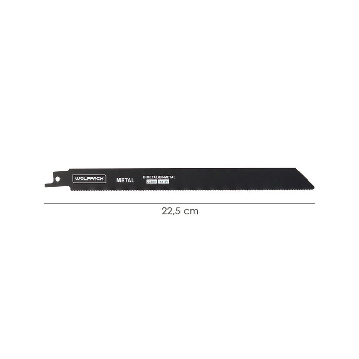 WOLFPACK LINEA PROFESIONAL Lot de 5 lames de scie sabre métal 228mm - 18T