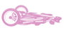 Decuevas - Chaise double pliante Fantasy en plastique et métal - Dimensions : 75 x 48 x 70 cm