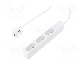 LOGILINK LPS229 Bloc d'alimentation blanc avec 3 prises
