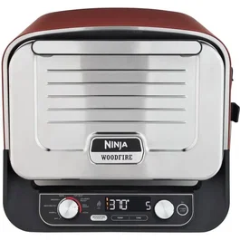 Ninja OO101EU Four à Pizza Électrique Woodfire - 8 Programmes, Cuisson jusqu'à 370°C, 2400W - Pour Pizza, Viandes et Légumes