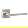 ALK Manivela de porte intérieure modèle Rental en aluminium avec rosette carrée 50x50 mm - Finition nickel satiné