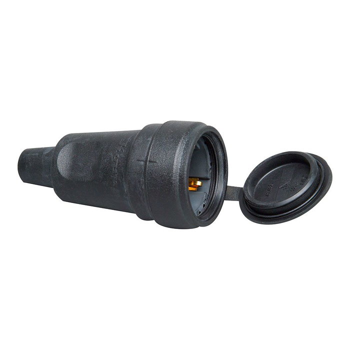 Socle de prise Kopp 2p+t Noir 230 V Avec couvercle Socle de prise Kopp 2p+t Noir 230 V Avec couvercle