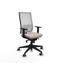 PIQUERAS Y CRESPO Chaise de bureau Horna, similicuir blanc, mécanisme synchro