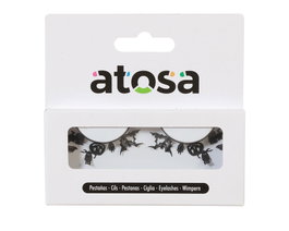 atosa Pestañas Postizas Halloween con Telarañas y Calaveras Noir