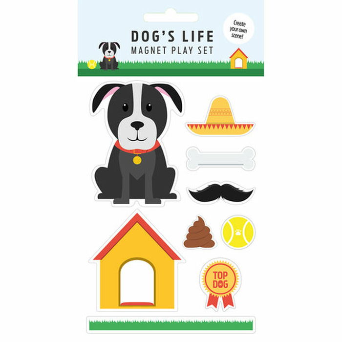 Aimants Magnet & Steel Chien Multicouleur Métal 9 Pièces