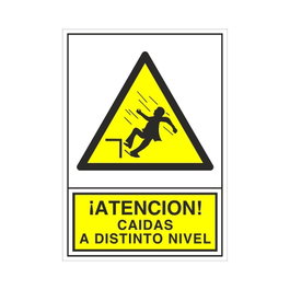 DUVER Signal 384 Adhésive Attention Chutes de Niveau 148x105 mm