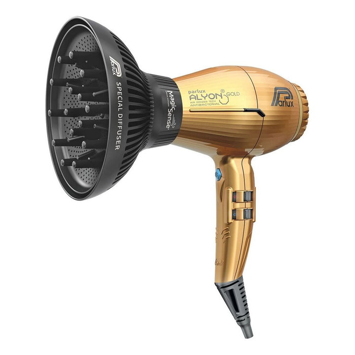 Parlux Alyon Gold Edition Sèche-cheveux avec Diffuseur et 2 Buses, Jaune