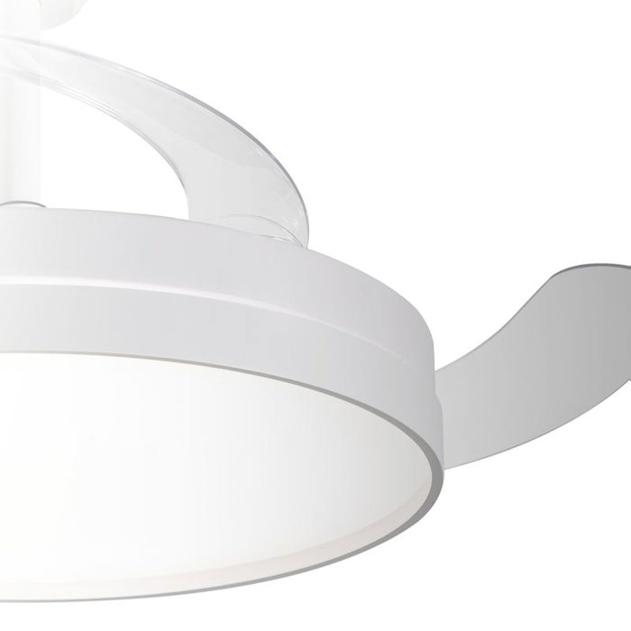 DAEWOO Ventilateur de plafond avec pales rétractables, moteur 30W et LED 36W