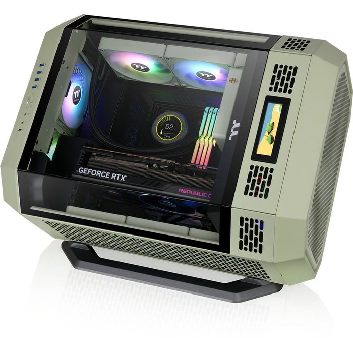Thermaltake Kit de Support pour Boîtier Tower 600 – Vert Matcha – Convertisseur Tour en Rack avec Filtre Anti-Poussière et Installation Facile