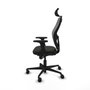 Piqueras y Crespo Chaise de Bureau Jorquera avec Appui-tête Noir