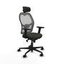 Piqueras y Crespo Chaise de Bureau Jorquera avec Appui-tête Noir