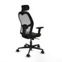 Piqueras y Crespo Chaise de Bureau Jorquera avec Appui-tête Noir