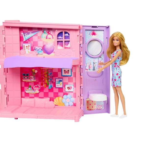 Barbie Maison à emporter JMD28 avec poupée et accessoires