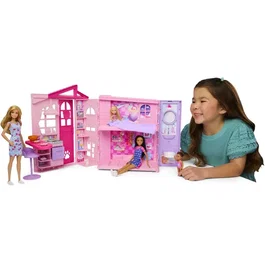 Barbie Maison à emporter JMD28 avec poupée et accessoires