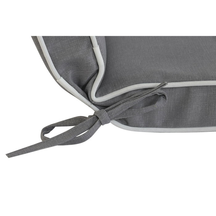 Home ESPRIT Coussin pour chaise longue Blanc Gris clair Jardin 115 X 42 X 5 CM