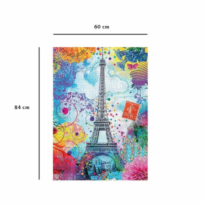 Nathan Puzzle Tour Eiffel multicolore - Lars Stewart (1500 pièces)