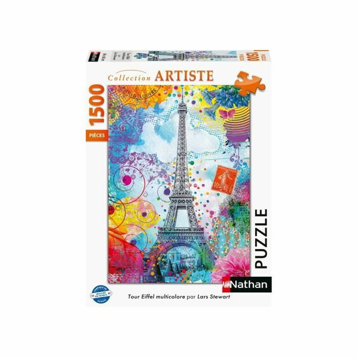 Nathan Puzzle Tour Eiffel multicolore - Lars Stewart (1500 pièces)