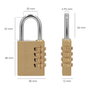 WOLFPACK LINEA PROFESIONAL Cadenas à combinaison en laiton 4 chiffres 40mm