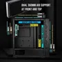 BitFenix Tracery ARGB - Boîtier PC Moyen Tour Format E-ATX, Noir, 3x140mm + 1x120mm Ventilateurs ARGB, Façade Mesh, Verre Trempé, USB-C