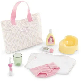 Corolle Coffret Accessoires à Langer Motif Tulipes pour Poupons 30/36cm