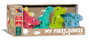 Molto - Set de 4 figurines de dinosaures en bois pour enfants de 1 à 99 ans (âge recommandé) - Matériel : bois