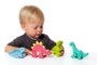 Molto - Set de 4 figurines de dinosaures en bois pour enfants de 1 à 99 ans (âge recommandé) - Matériel : bois