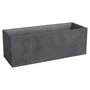 Artevasi Jardinière Sydney 98 L en Plastique Anthracite - 100 cm de Longueur - Dimensions 99.5x39.5x43 cm
