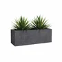 Artevasi Jardinière Sydney 98 L en Plastique Anthracite - 100 cm de Longueur - Dimensions 99.5x39.5x43 cm