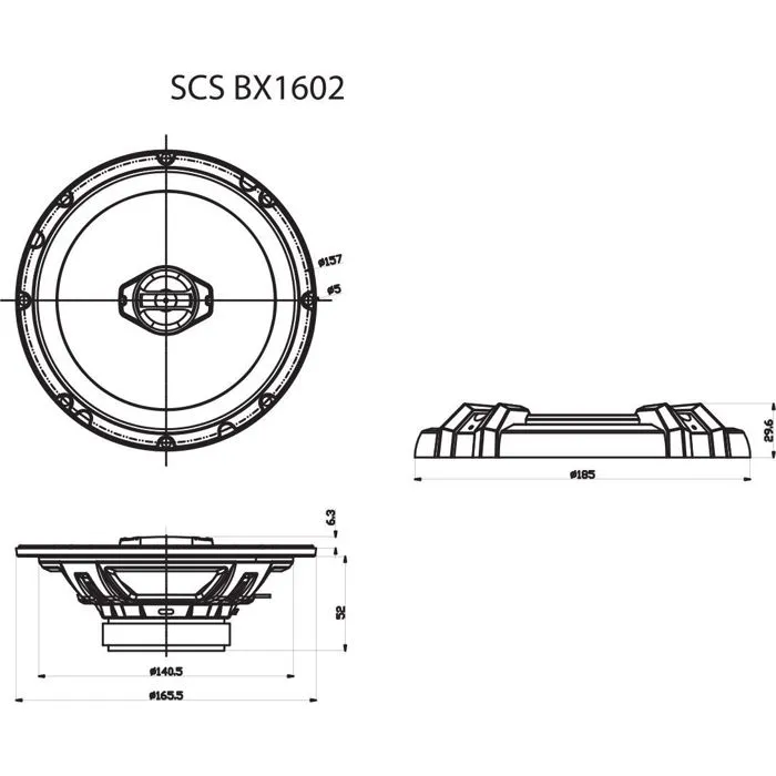 Sencor SCS BX1602 Haut-parleurs coaxiaux 6,5 pouces