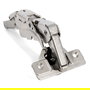 Salice Silentia+ - Charnière amortie de 35mm avec ouverture à 155°, fermeture silencieuse, finition nickel pour meubles