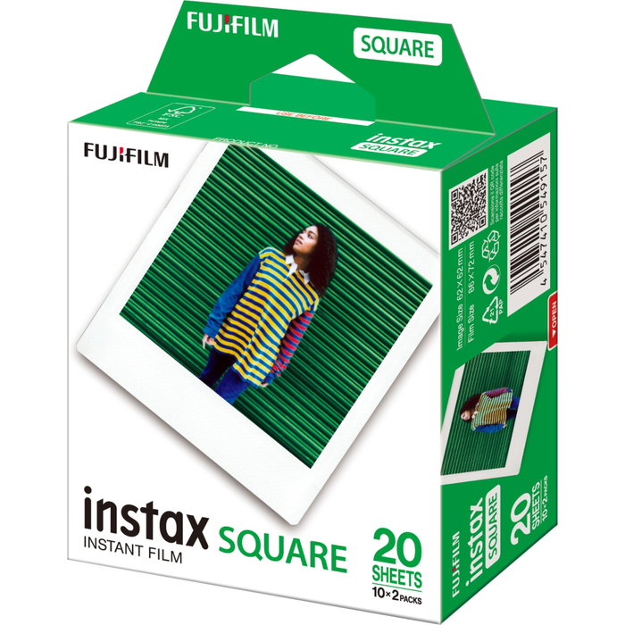 Fujifilm instax SQUARE Film Blanc - Pack Double (2x10)